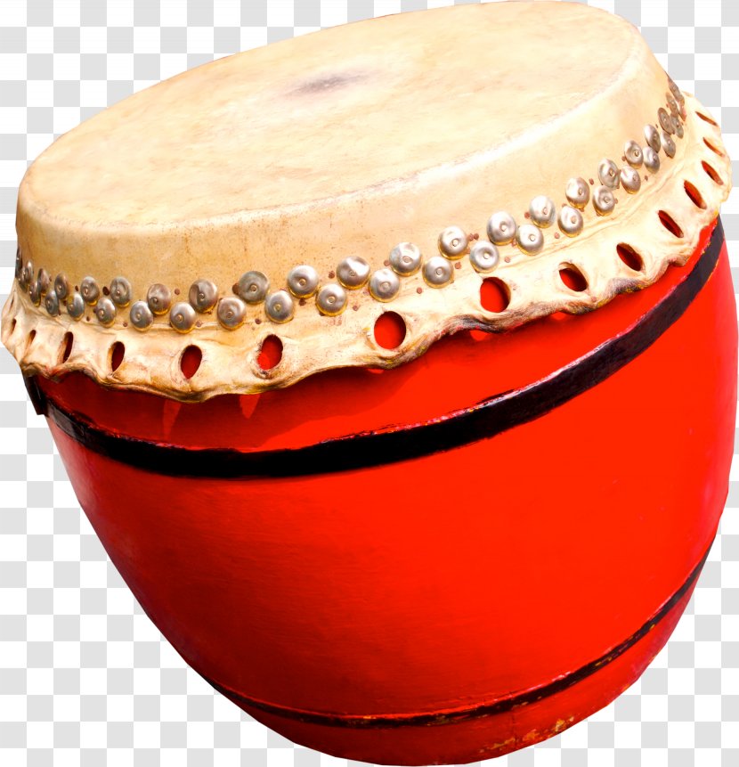 China Drum Musical Instrument Percussion - Cartoon - Red Transparent PNG