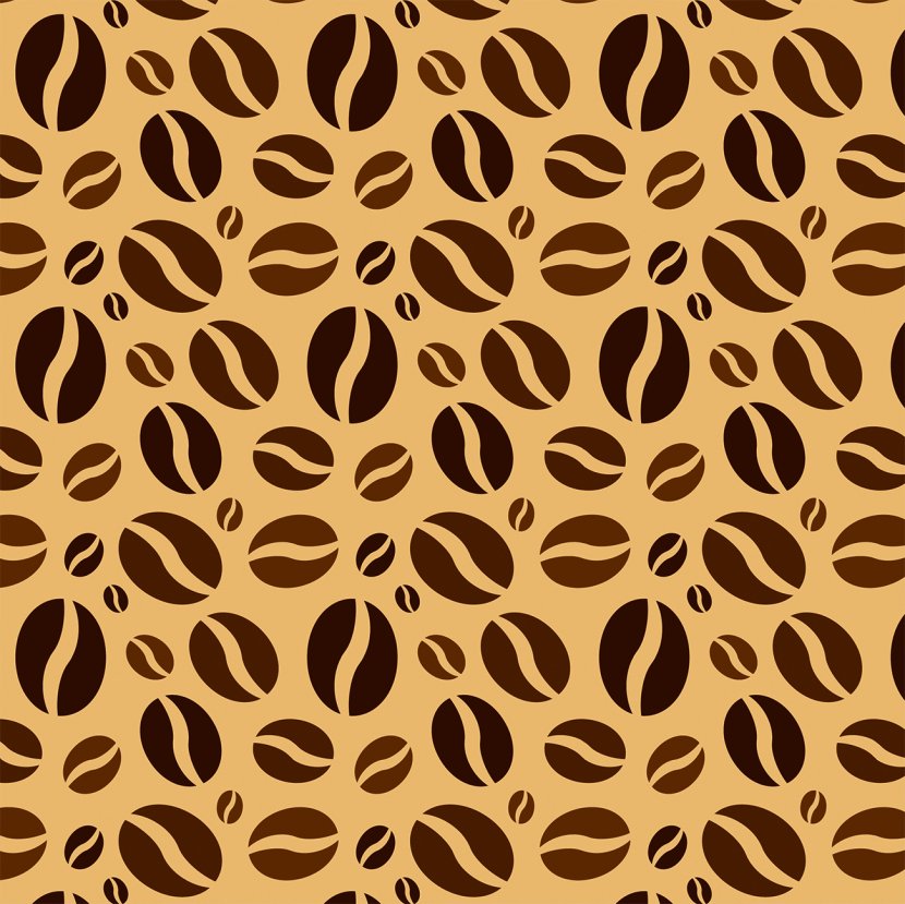 Coffee Bean Cafe Cappuccino - Yellow - Beans Background Shading Transparent PNG