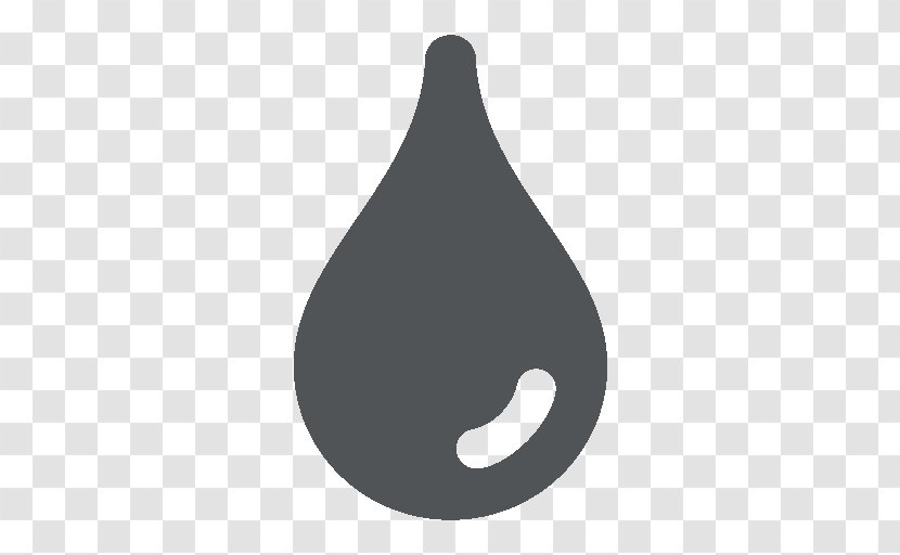 Motor Oil Drop Symbol - Black And White Transparent PNG