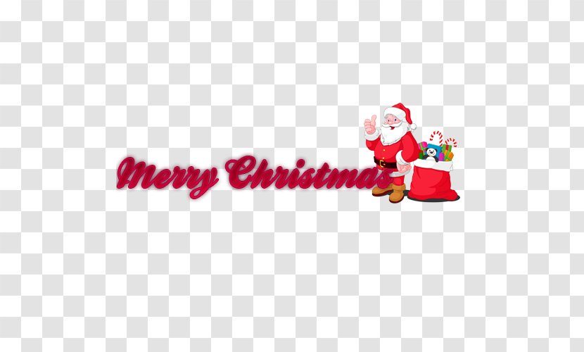 Santa Claus Christmas Eve Letter Template - Merry Wordart Transparent PNG