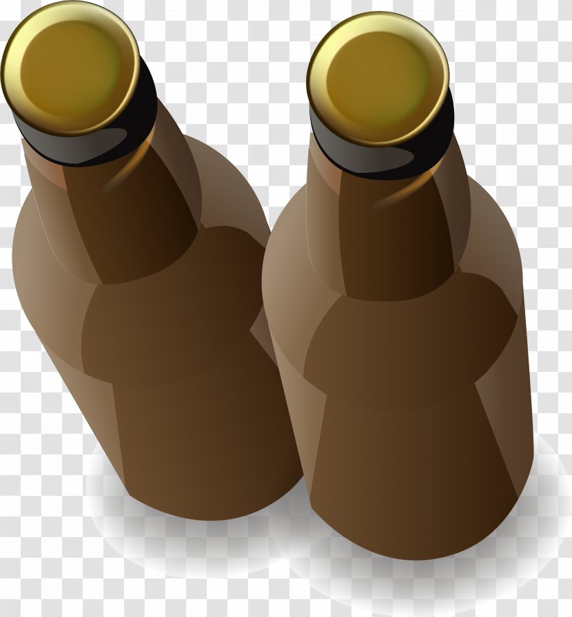 Beer Bottle Wine Glass - Two Bottles Of Decorative Motifs Transparent PNG