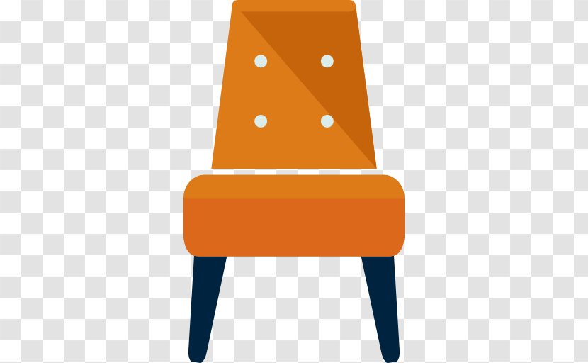 Chair Table Furniture Clip Art - Orange Transparent PNG