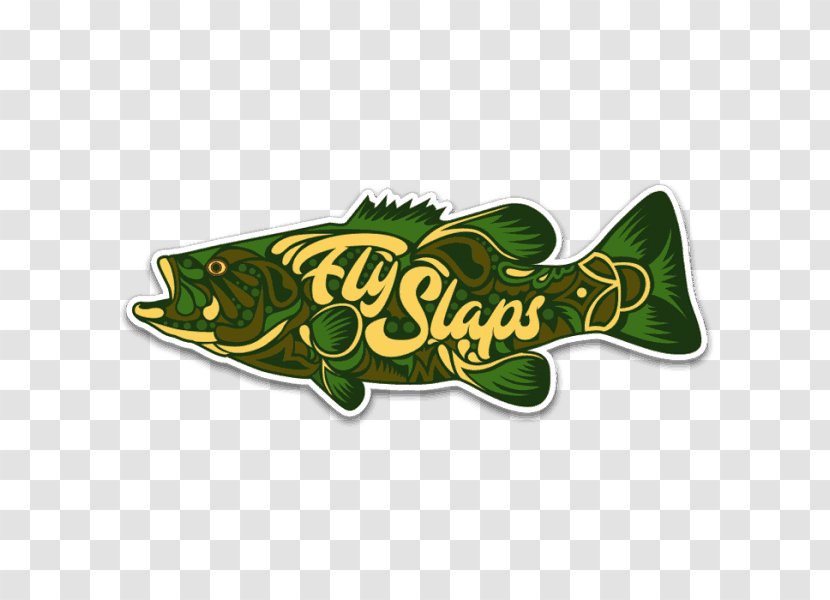 Fly Fishing Sticker The Salmon Smallmouth Bass - Green Transparent PNG