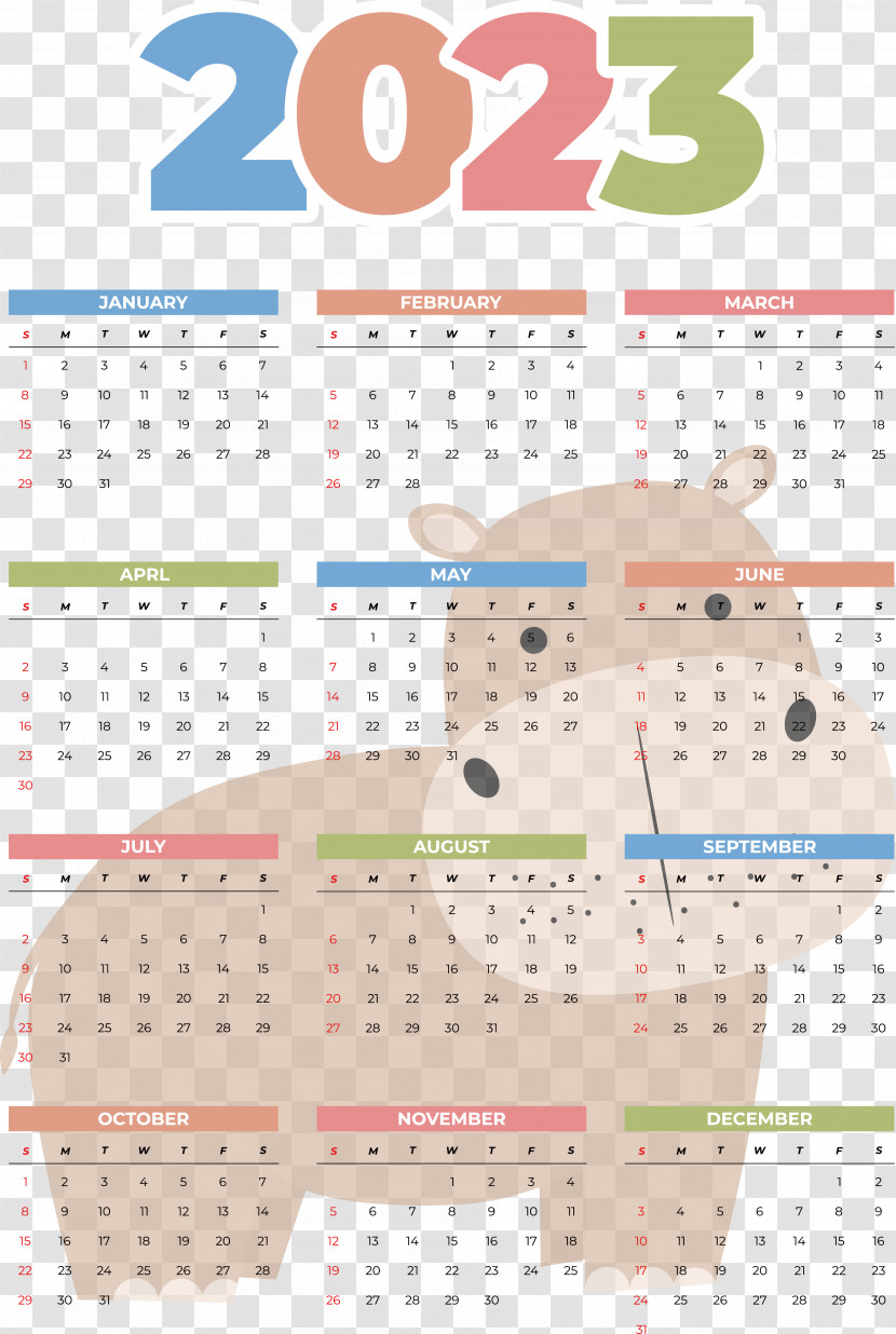 Calendar 2023 Almanac June Transparent PNG