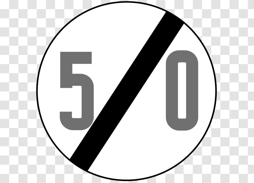 Logo Brand Kilometer Per Hour Trademark Traffic Sign - Speed Limit - Number Transparent PNG