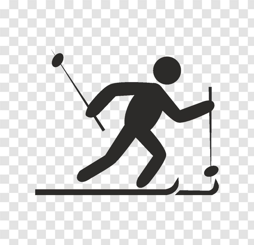 Skier Human Sports Snowboarding - Recreation - Black And White Transparent PNG