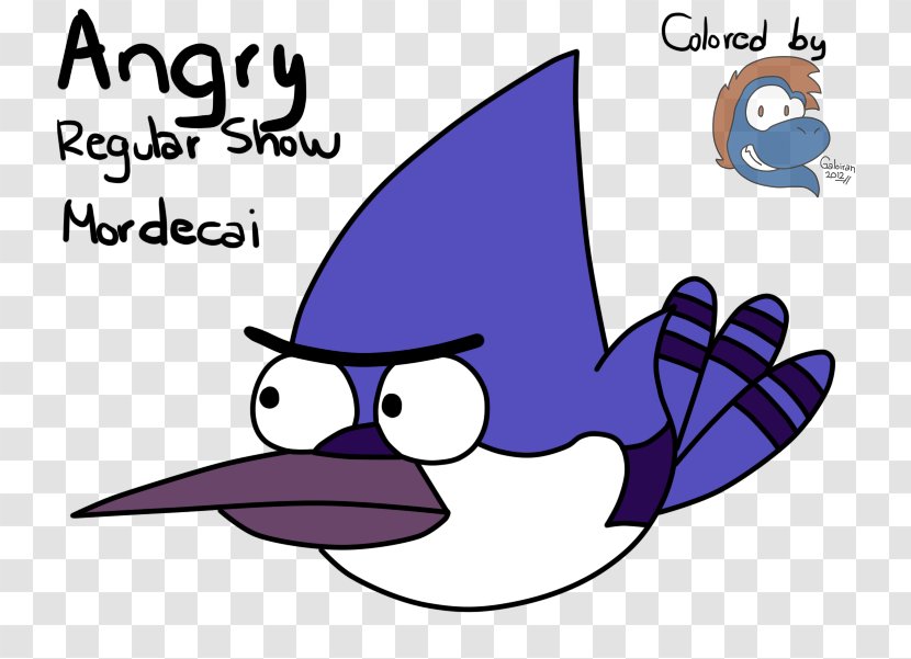 Mordecai And The Rigbys Angry Birds Beak - Blue Transparent PNG