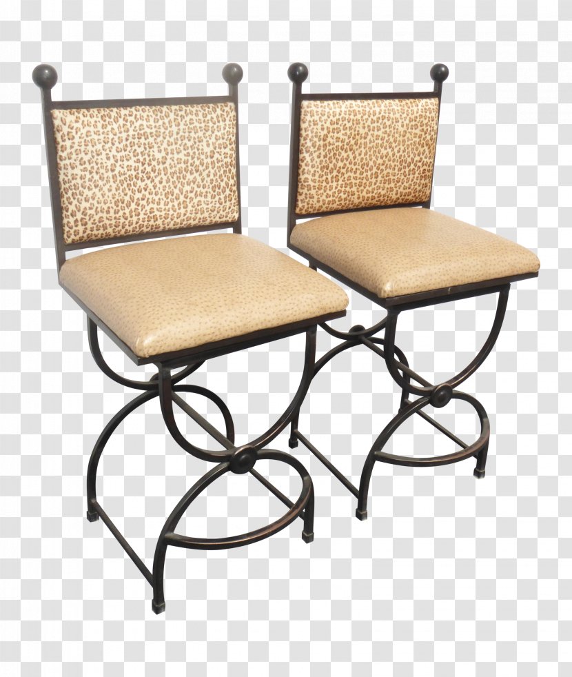 Bar Stool Chair Wrought Iron Transparent PNG