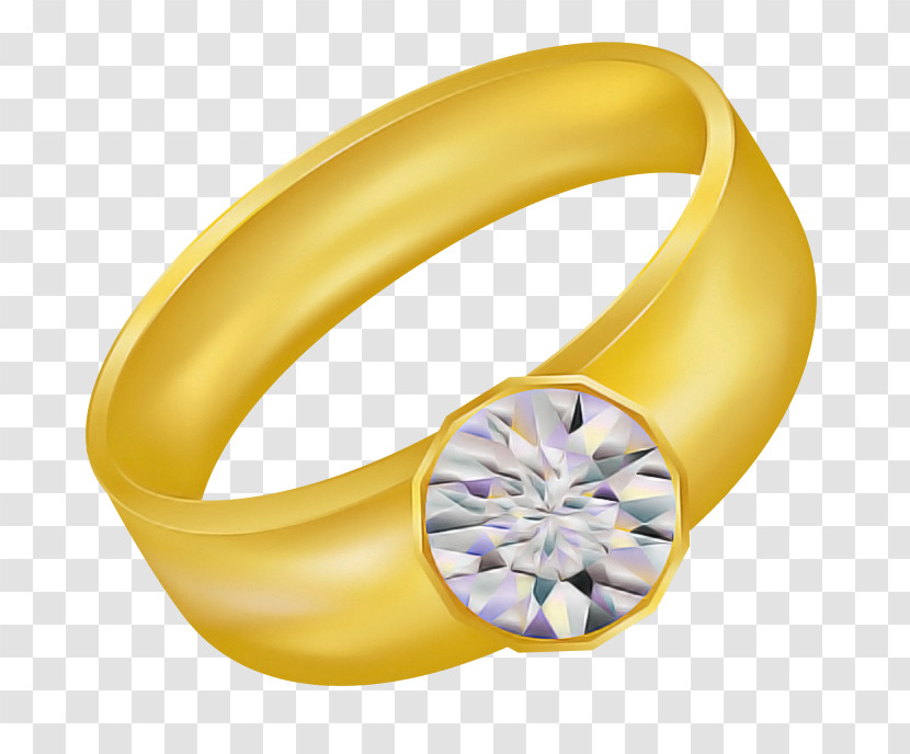 Ring Yellow Jewellery Engagement Ring Diamond Transparent PNG