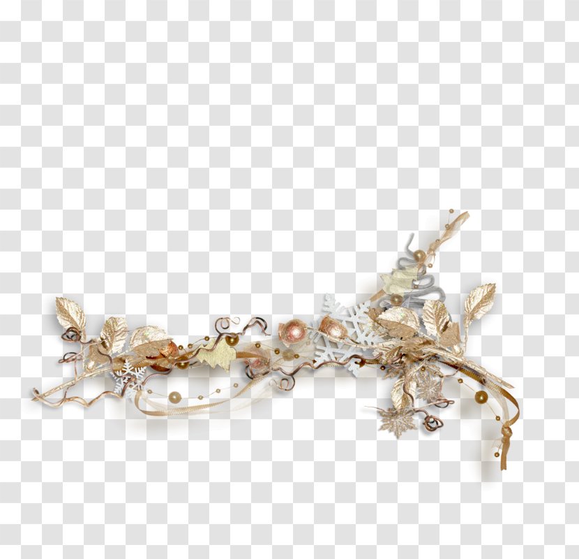 Christmas Twig - Pearl - Metal Ear Transparent PNG