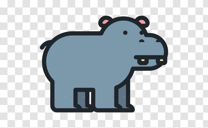 Animal Cartoon - Hippopotamus - Tapir Drawing Transparent PNG
