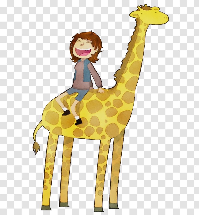 Giraffe Giraffidae Terrestrial Animal Clip Art Cartoon - Fawn Figure Transparent PNG