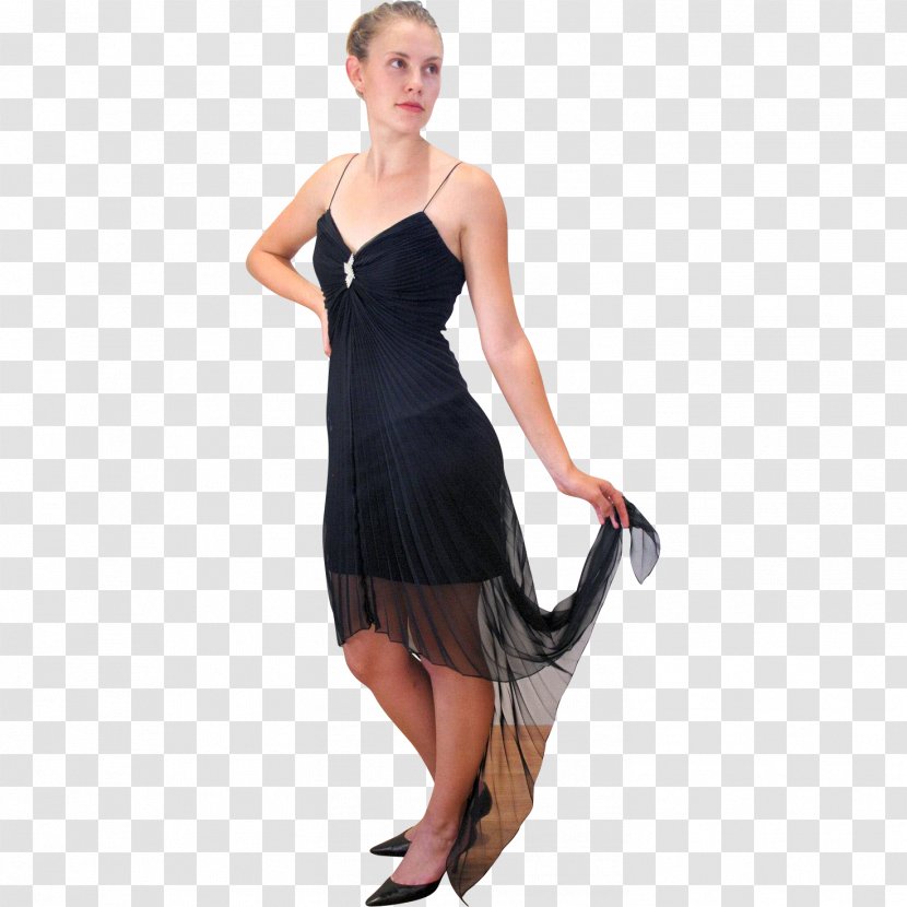 Little Black Dress Shoulder Gown - Silhouette Transparent PNG