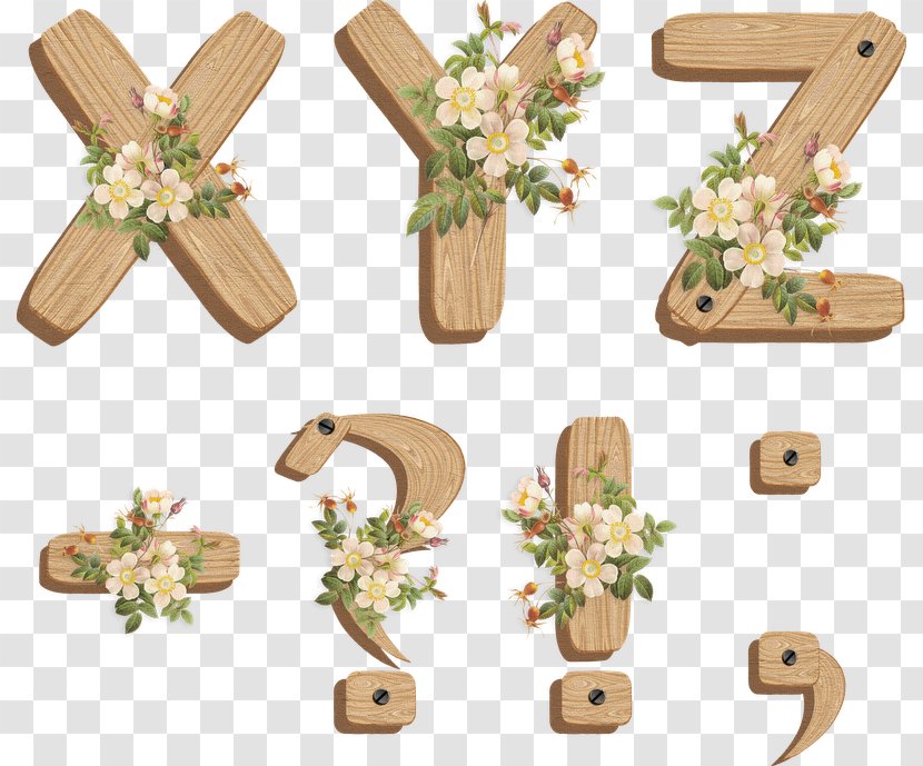 Letter Alphabet Drawing Wood Decoupage - Flowerpot - Retro Transparent PNG