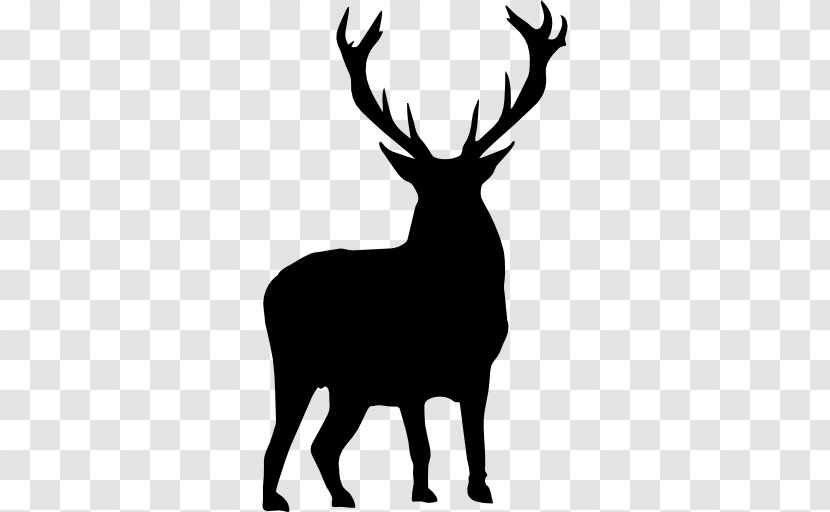 Red Deer White-tailed Reindeer Clip Art - Silhouette Transparent PNG