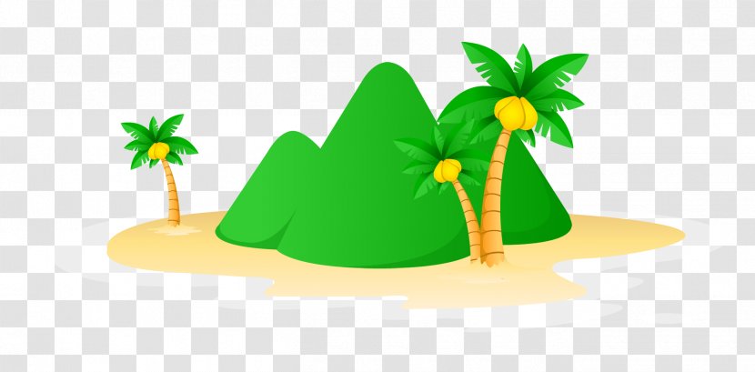 Cartoon Illustration - Grass - Great Fresh Coconut Transparent PNG