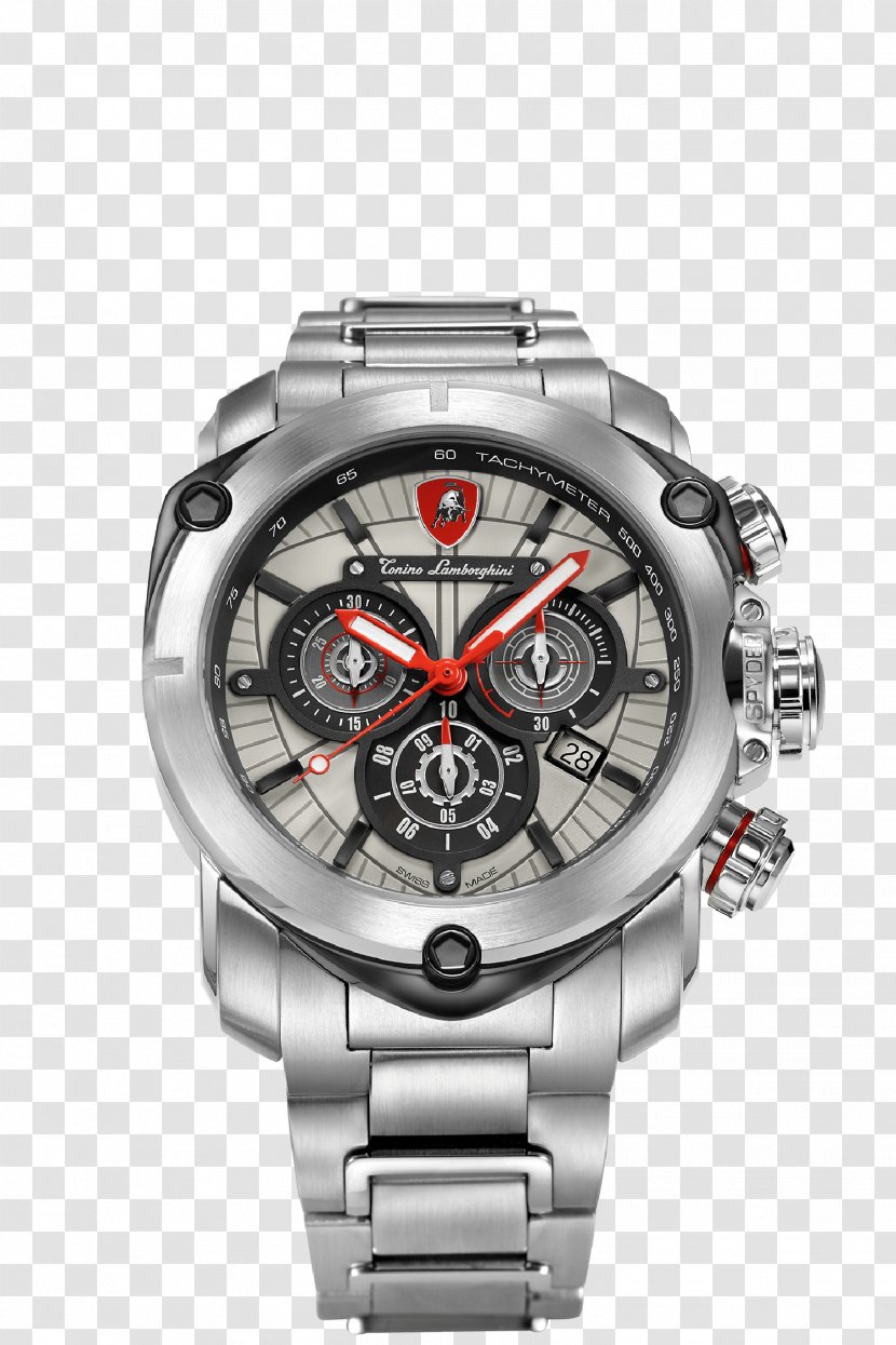 Lamborghini Chronograph Zeno-Watch Basel Hublot - Platinum Transparent PNG