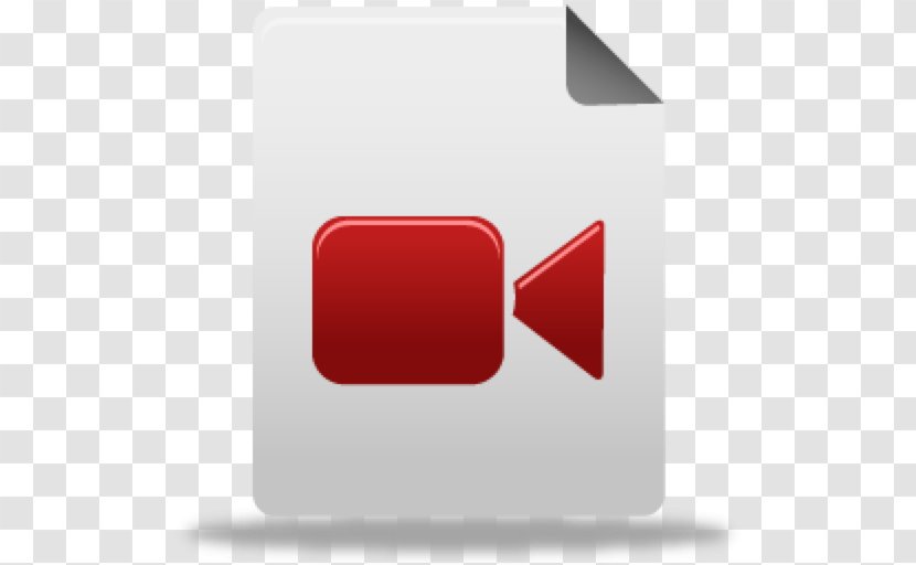 Video File Format Icon Design - Red - Rectangle Transparent PNG