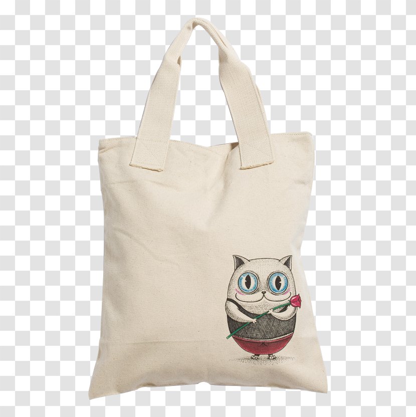 Tote Bag Shopping - Luggage Bags - Holding Roses Cat Canvas Transparent PNG