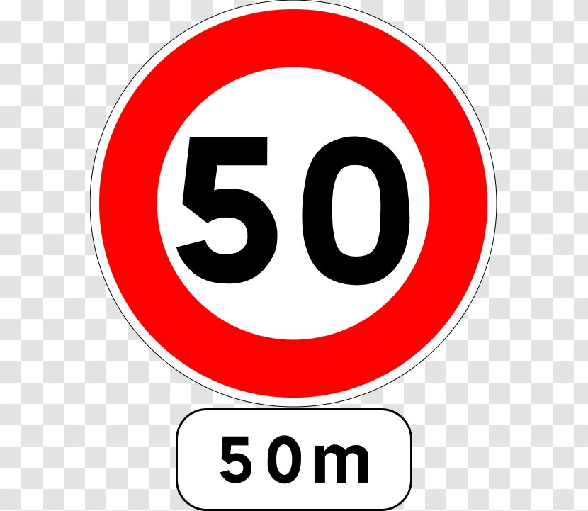 Panneau De Signalisation D'une Limitation Vitesse En France Traffic Sign Routière Prescription - Logo - Road Safety Transparent PNG