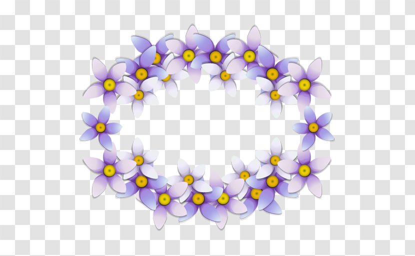 Floral Frame - Violet - Wildflower Transparent PNG