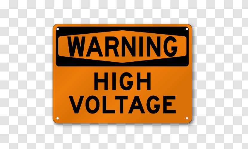 Warning Sign Occupational Safety And Health Administration Hazard - Dangerous Goods - High Voltage Transparent PNG