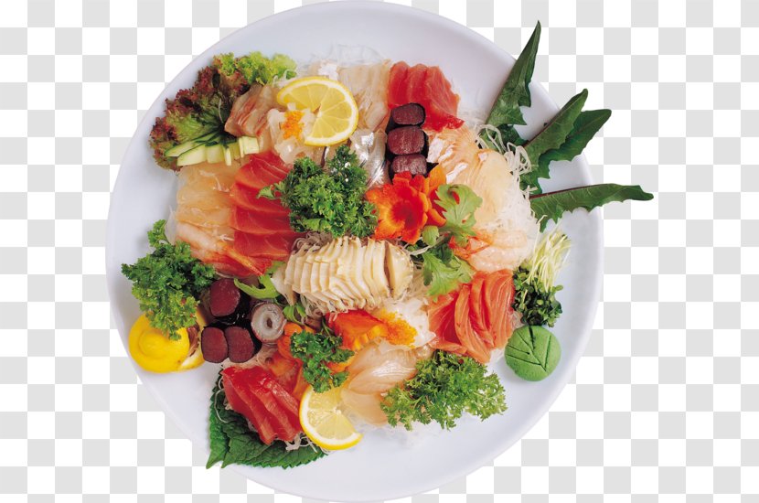 Sashimi Smoked Salmon Pacific Cod Fish Vegetarian Cuisine - Hors D Oeuvre Transparent PNG