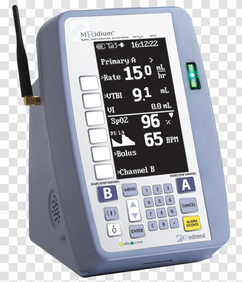 Infusion Pump Intravenous Therapy Magnetic Resonance Imaging Monitoring - Telephony - Electronic Transparent PNG