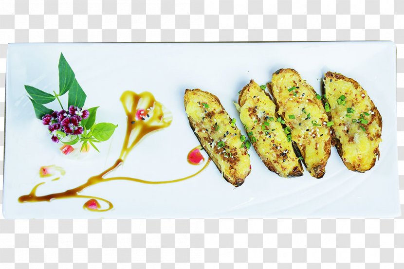 Vegetarian Cuisine Vegetable Eggplant Roasting - Dish - The Baked On Plate Transparent PNG