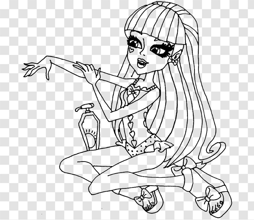 Monster High Original Gouls CollectionClawdeen Wolf Doll Frankie Stein Coloring Book Drawing - Silhouette - Clawdeen Transparent PNG