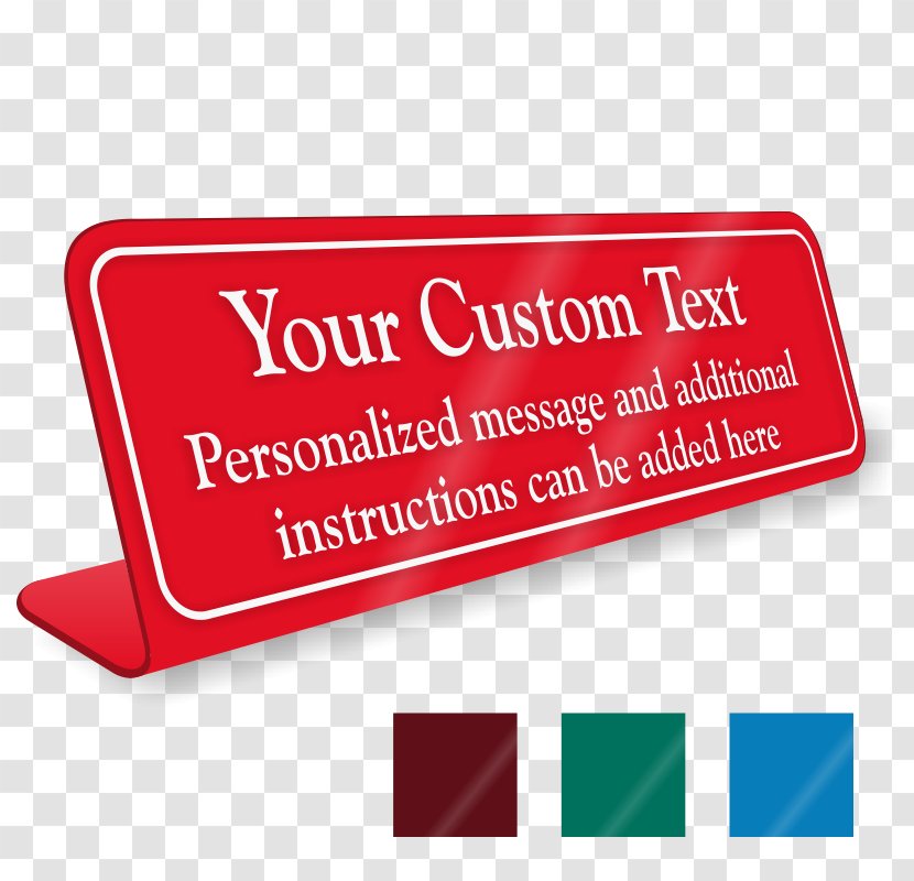 Desk Name Plates & Tags Sign Office Commemorative Plaque - Your Text Here Transparent PNG