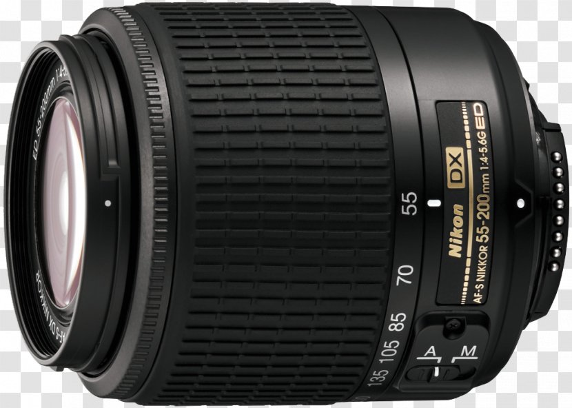 Nikon AF-S DX Zoom-Nikkor 55-200mm F/4-5.6G Nikkor 35mm F/1.8G Format Camera Lens - Afs Dx Zoomnikkor 55200mm F456g - Zoom Transparent PNG