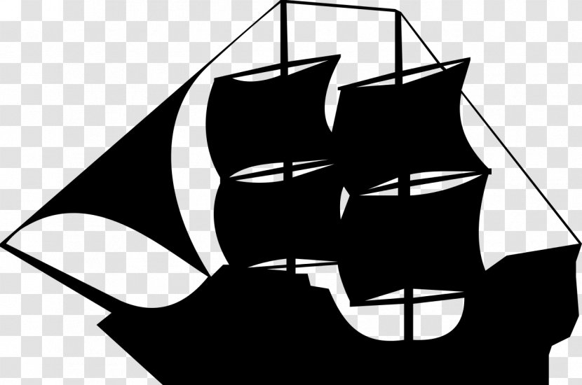Piracy Ship Clip Art - Black - Pirate Transparent PNG