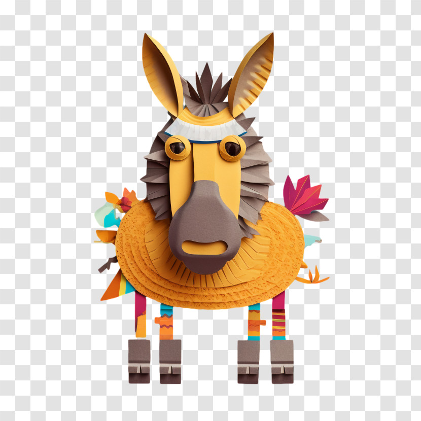 Donkey - Colorful Cartoon Donkey Illustration Transparent PNG