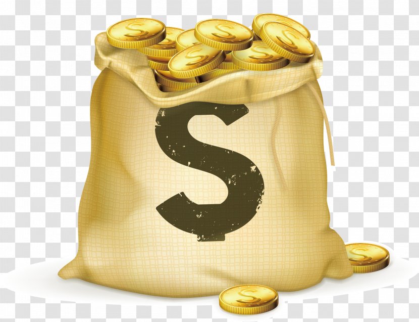 Gold Coin Bag Stock Photography - Money Cartoon Transparent PNG