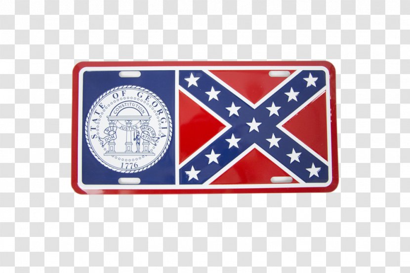 Georgia Vehicle License Plates Car Confederate States Of America Modern Display The Flag Transparent PNG