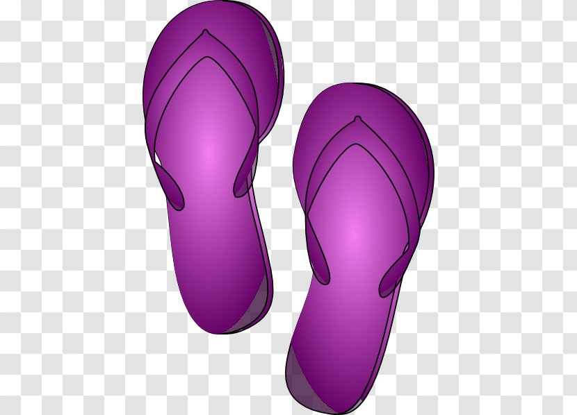 Flip-flops Clip Art - Flipflop - Violet Transparent PNG