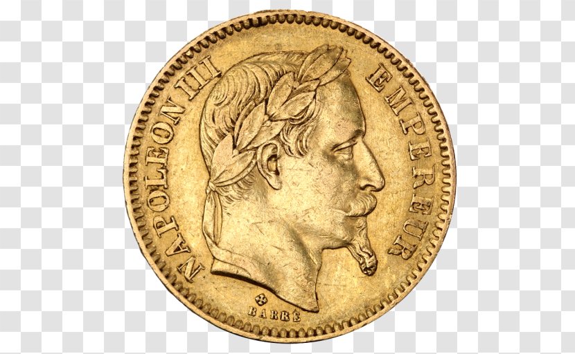Coin Napoléon Gold France French Franc Transparent PNG