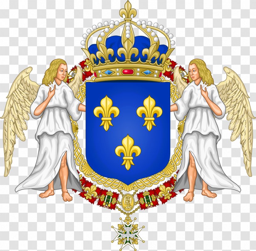 Kingdom Of France Bourbon Restoration New Coat Arms - National Emblem - Royal Transparent PNG