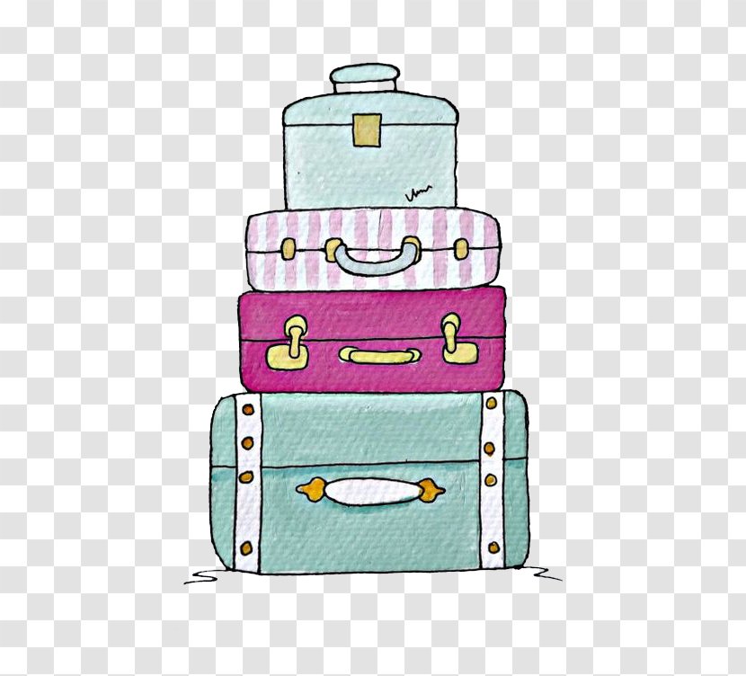 Suitcase Drawing Baggage Trunk Clip Art - Bag - Laminated Luggage Transparent PNG