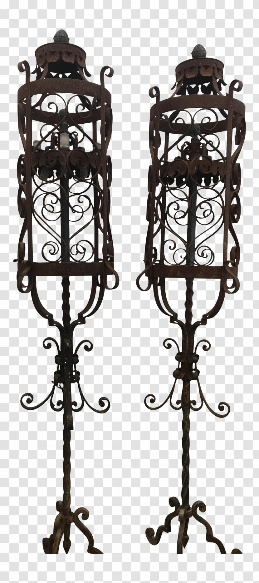 Wrought Iron Table Electric Light Chair Transparent PNG