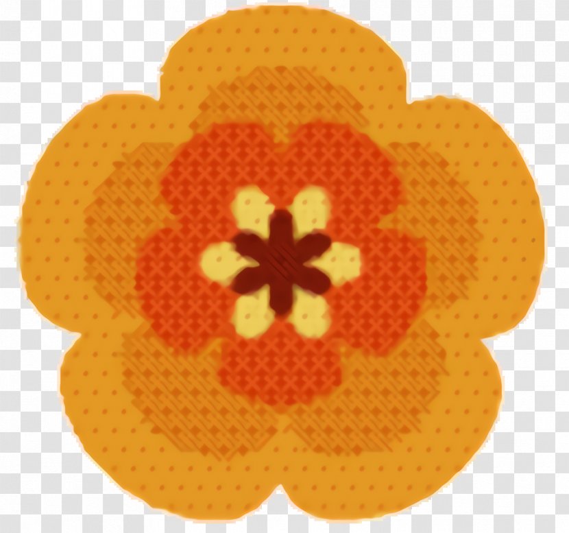 Chamomile Flower - Orange - Symbol Sticker Transparent PNG