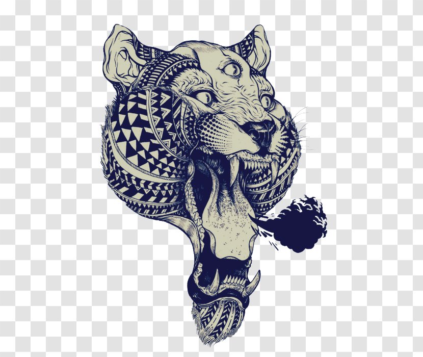 White Tiger Drawing Cat - Roar Transparent PNG