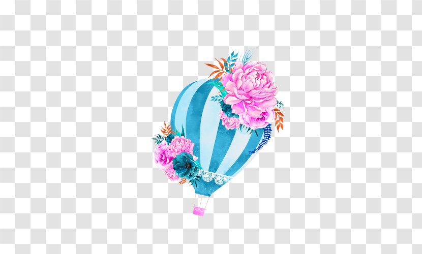 Wedding Invitation Hot Air Balloon Paper Baby Shower - Blue Fresh Decorative Patterns Transparent PNG