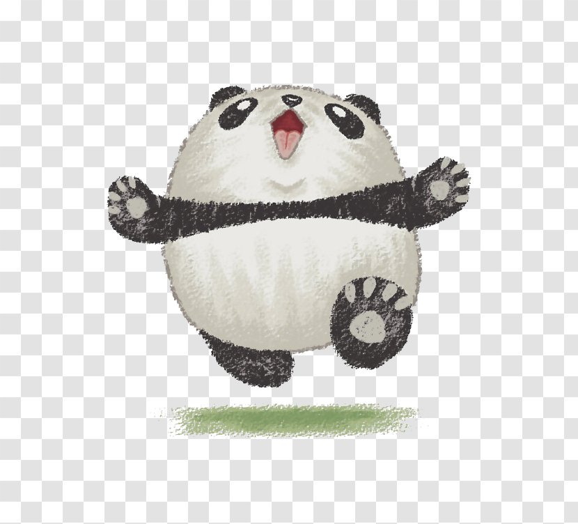 Giant Panda Bear Drawing Dribbble Illustration - Textile - Hand-painted Transparent PNG