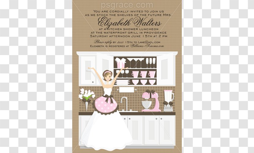 Wedding Invitation Bridal Shower Bride Kitchen Recipe Transparent PNG
