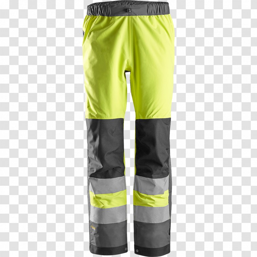 Pants Workwear High-visibility Clothing Pocket - Rain - Snickers Transparent PNG