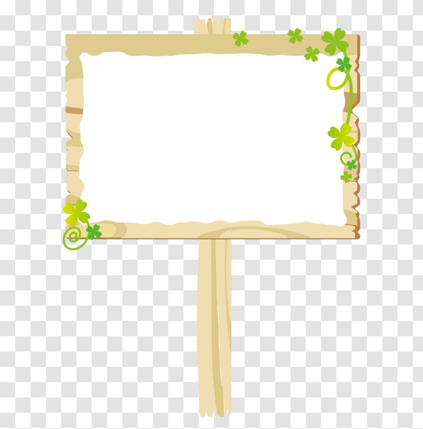 Clover Wooden Frame. - Grass - Rectangle Transparent PNG