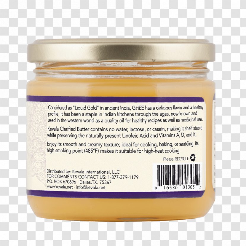 Clarified Butter Ghee Food Flavor Lactose Transparent PNG