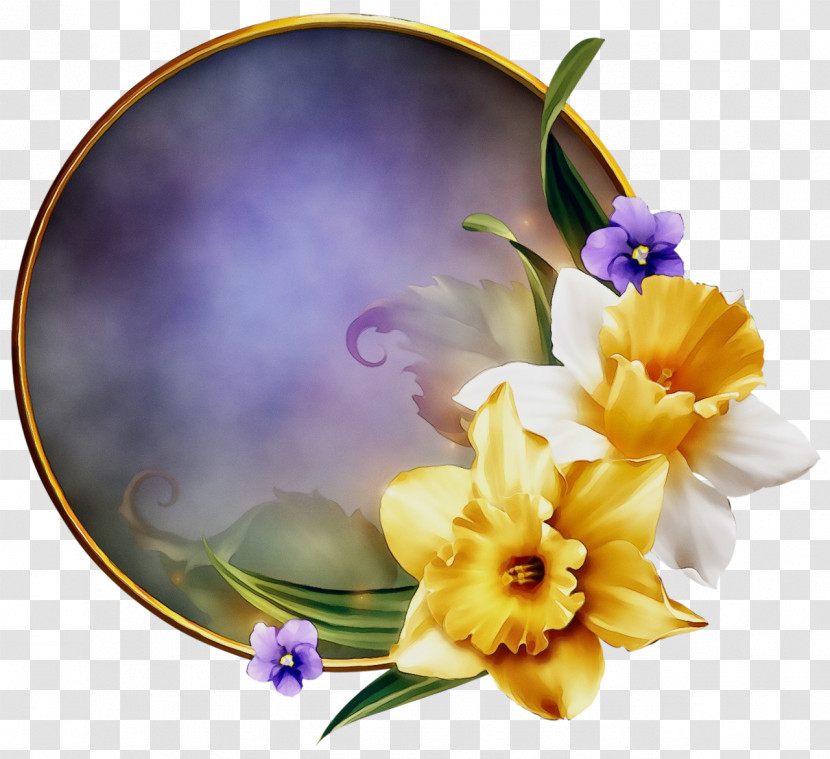 Purple Violet Yellow Flower Plant Transparent PNG